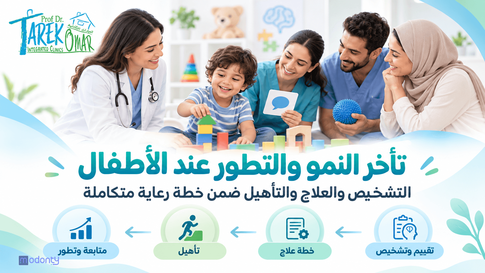 تصميم صور لمقال مع الحفاظ على هوية اللوجو والبراند لعيادات دكتور طارق عمر المتكاملة