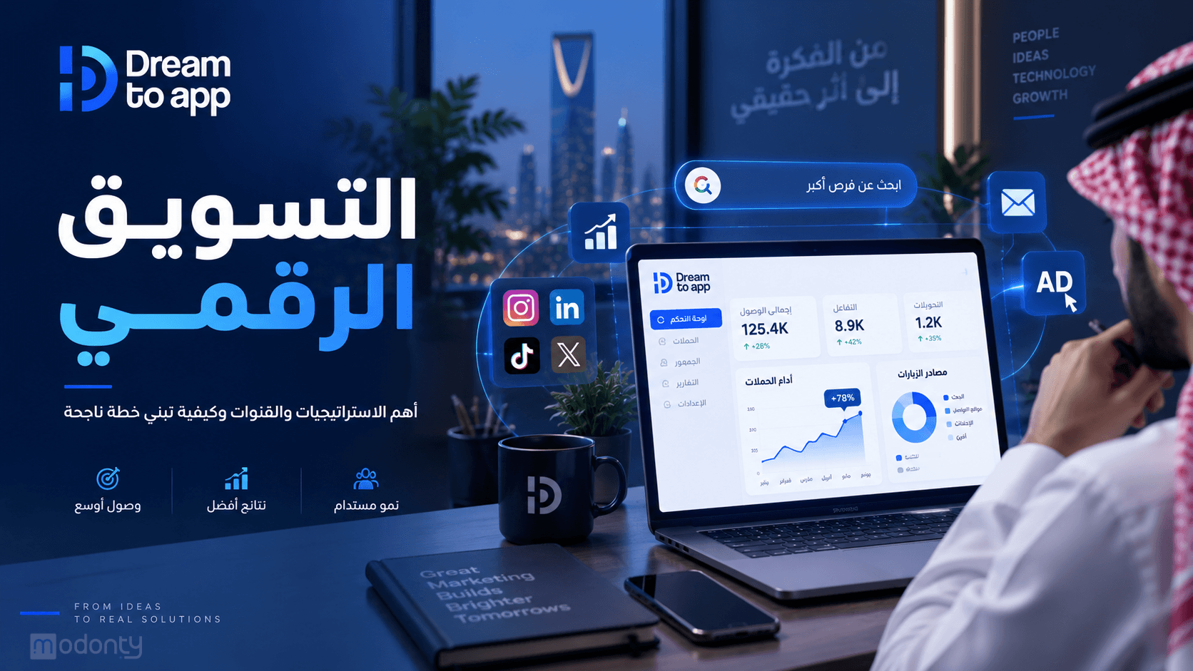 تصميم مقال التسويق الرقمي
