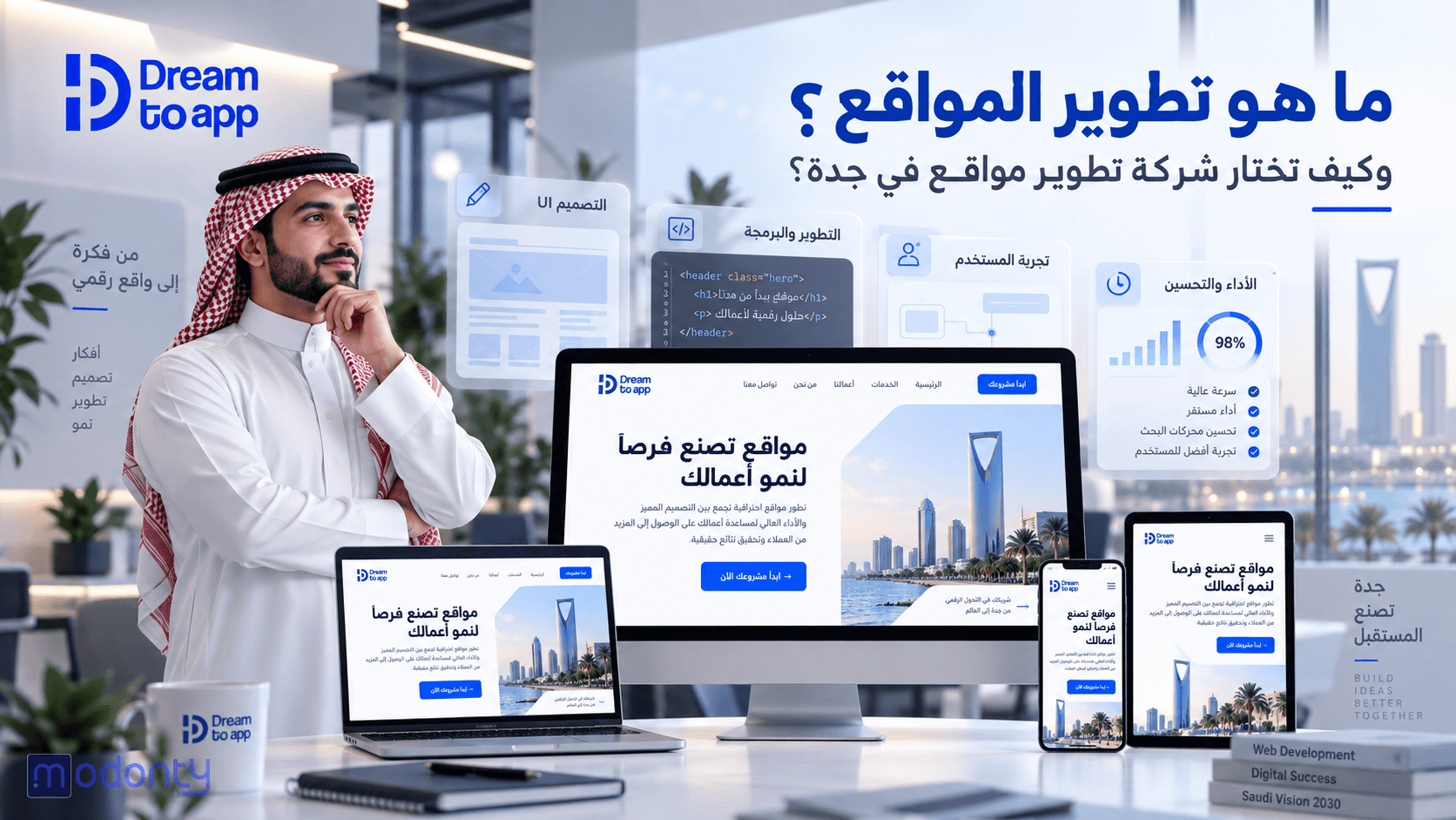 تصميم مقال تطوير المواقع